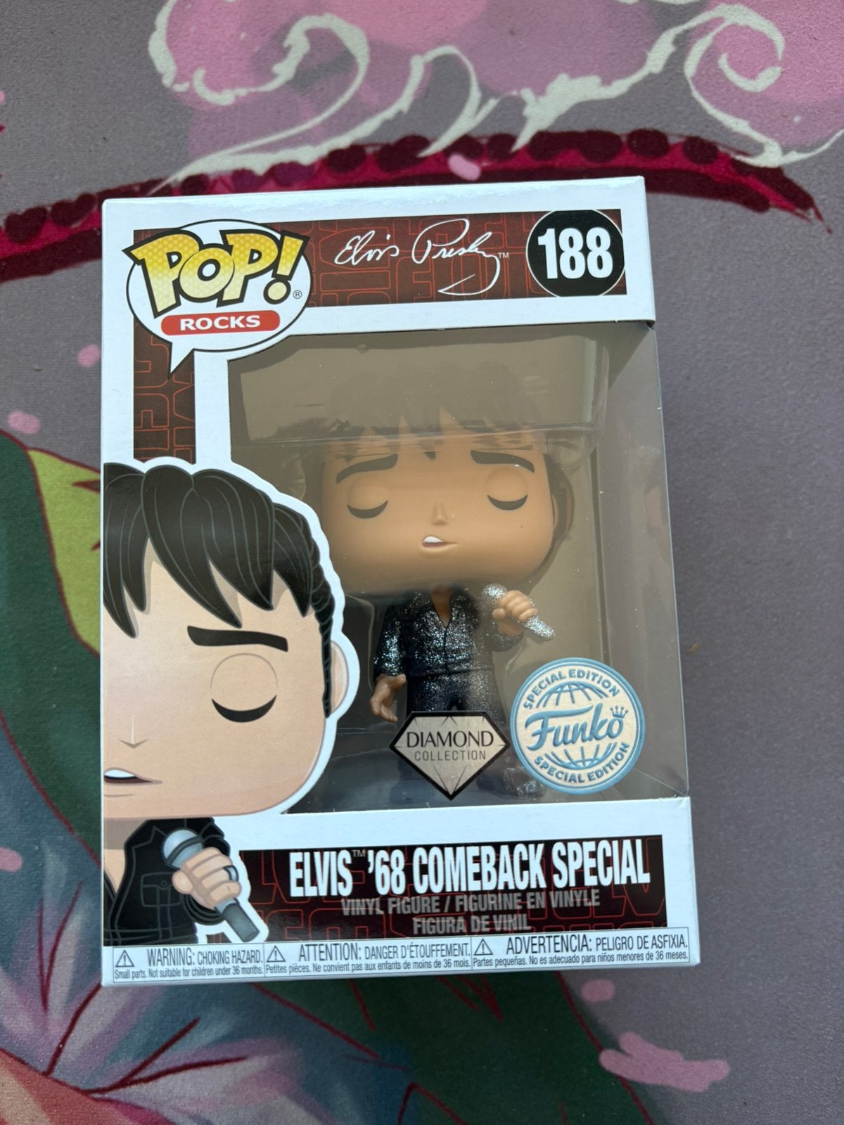 Funko Pop! Rocks Elvis Presley ’68 Comeback #188 Diamond, Enlèvement ou Envoi, Comme neuf