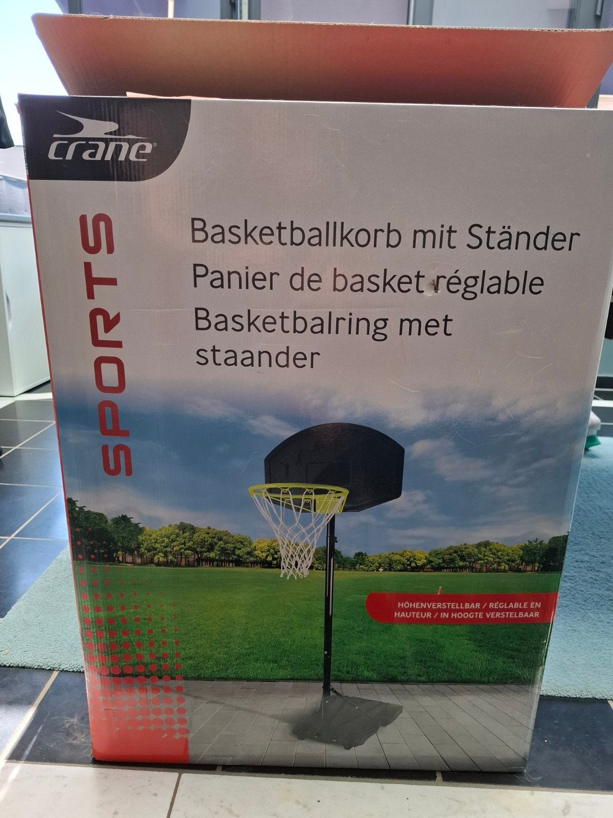 Basketbalring met staander, Enlèvement