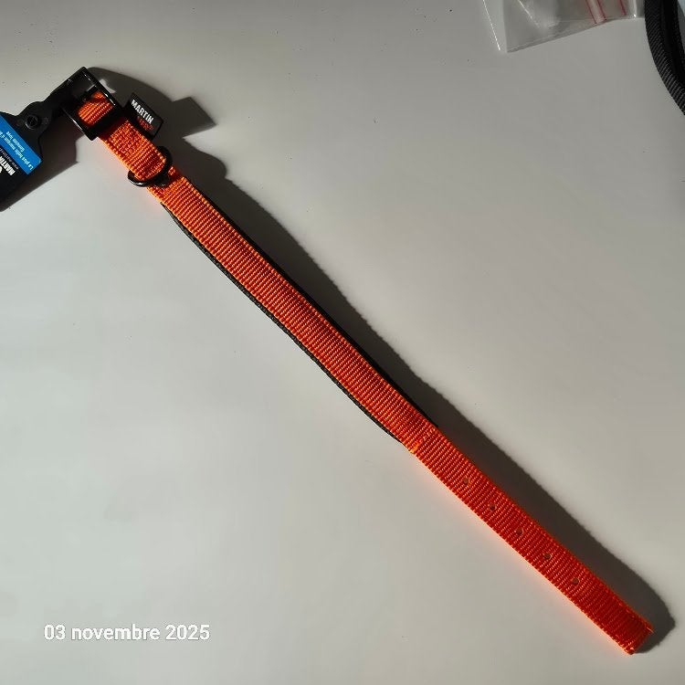 Oranje comfortabele nylon halsband voor middelgrote honden, Dieren en Toebehoren, Overige merken, Verzenden, Nieuw, Halsband