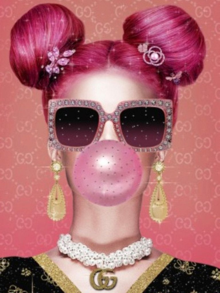 Hoogglans design glas art schilderij/wandpaneel Pink Bubble., Maison & Meubles, Neuf, Autres types, Enlèvement, Verre