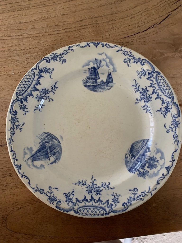 2 assiettes de style Delfse, Enlèvement ou Envoi