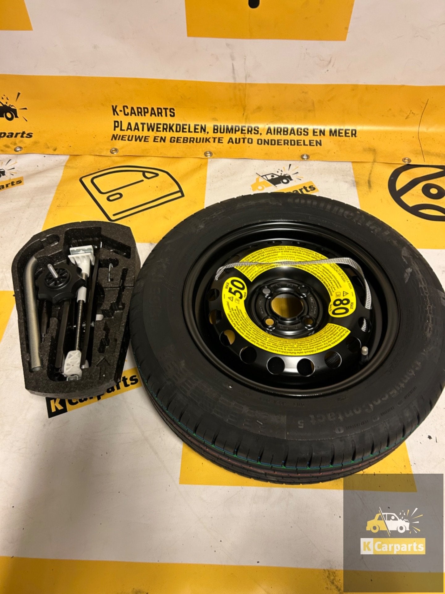 Roue de secours + Coffret outils VW up SEAT Mii Citigo 14 po, Info@fabrikant.eu, Fabrikant BV, Utilisé, Capot moteur