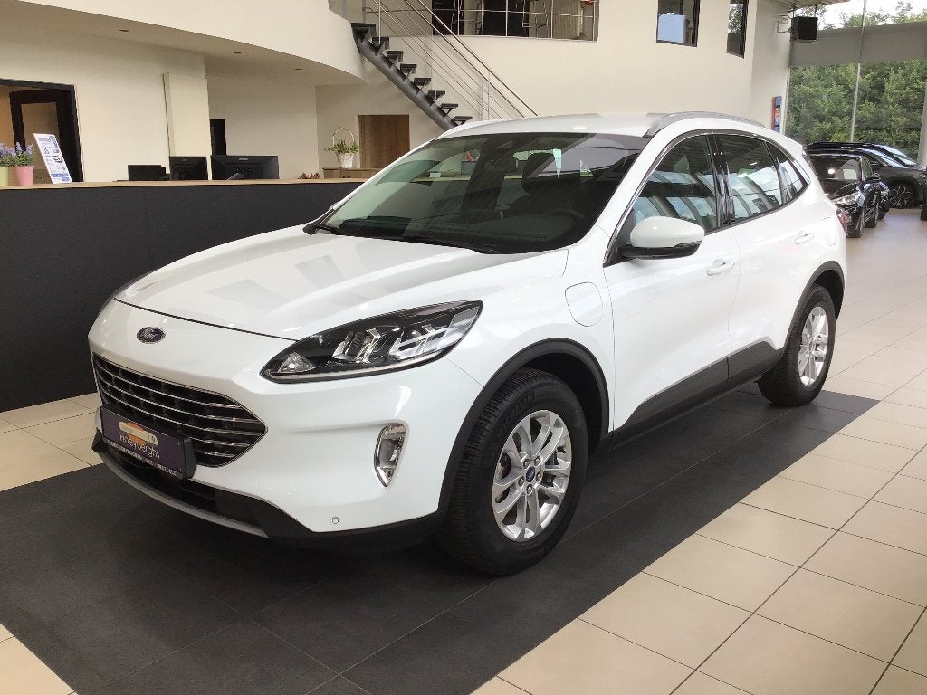 Ford Kuga 2.5 PHEV AUTOMAAT BJ02/2022 32386KM CAMERA NAVI, Stof, Euro 6, Wit, Bedrijf