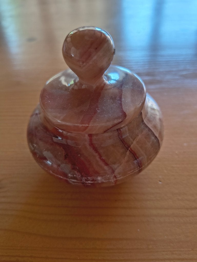 Potje van speksteen, Ophalen, Gebruikt, Bruin, Natuurlijk materiaal