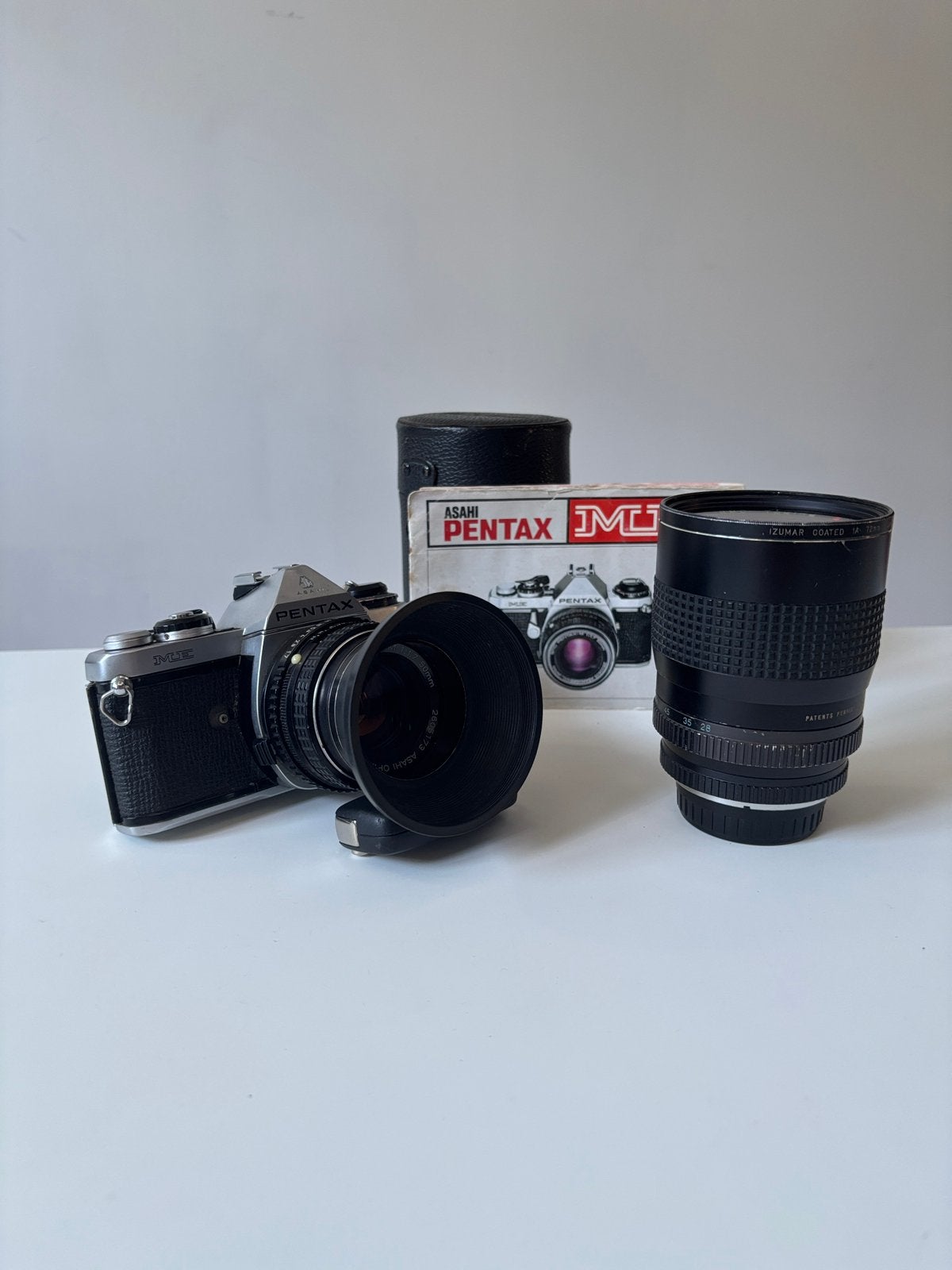 pentax ME Analoge camera 35mm met 50mm lens en 85mm lens, Ophalen of Verzenden, Gebruikt, Pentax