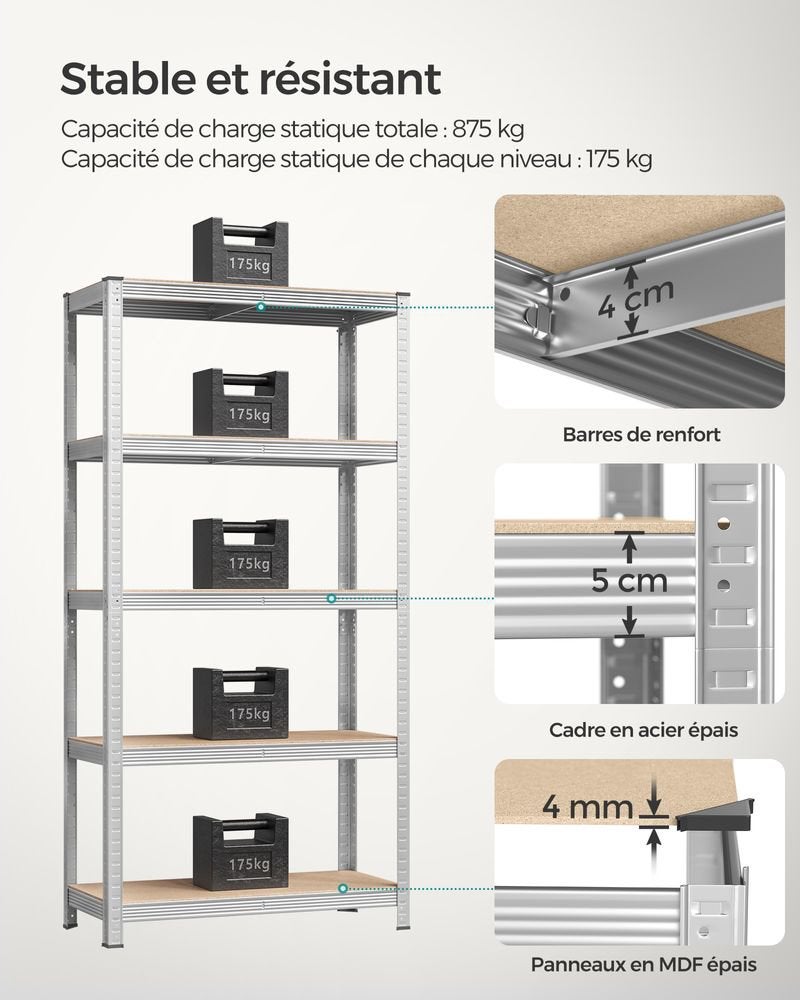 2 étagères en métal, Enlèvement, Comme neuf