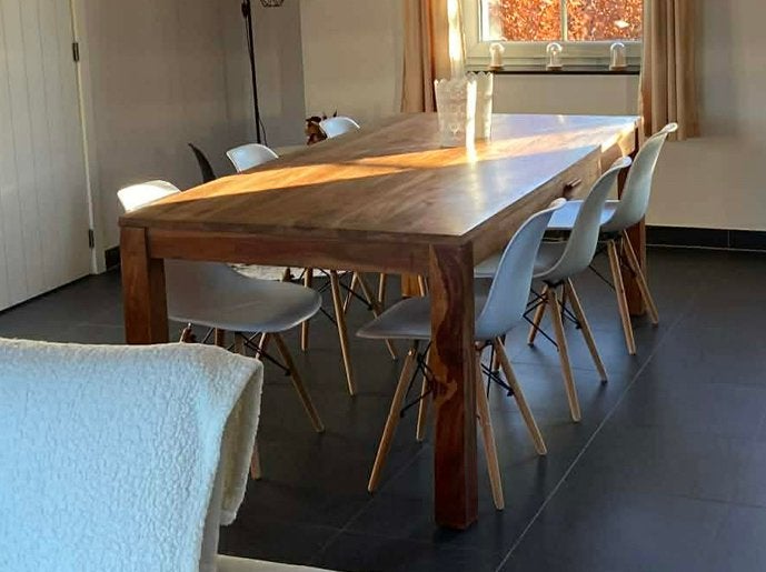 Eettafel Sheesham hout 2m x 1m, Huis en Inrichting, Tafels | Eettafels, Ophalen, Gebruikt, 100 tot 150 cm, 200 cm of meer