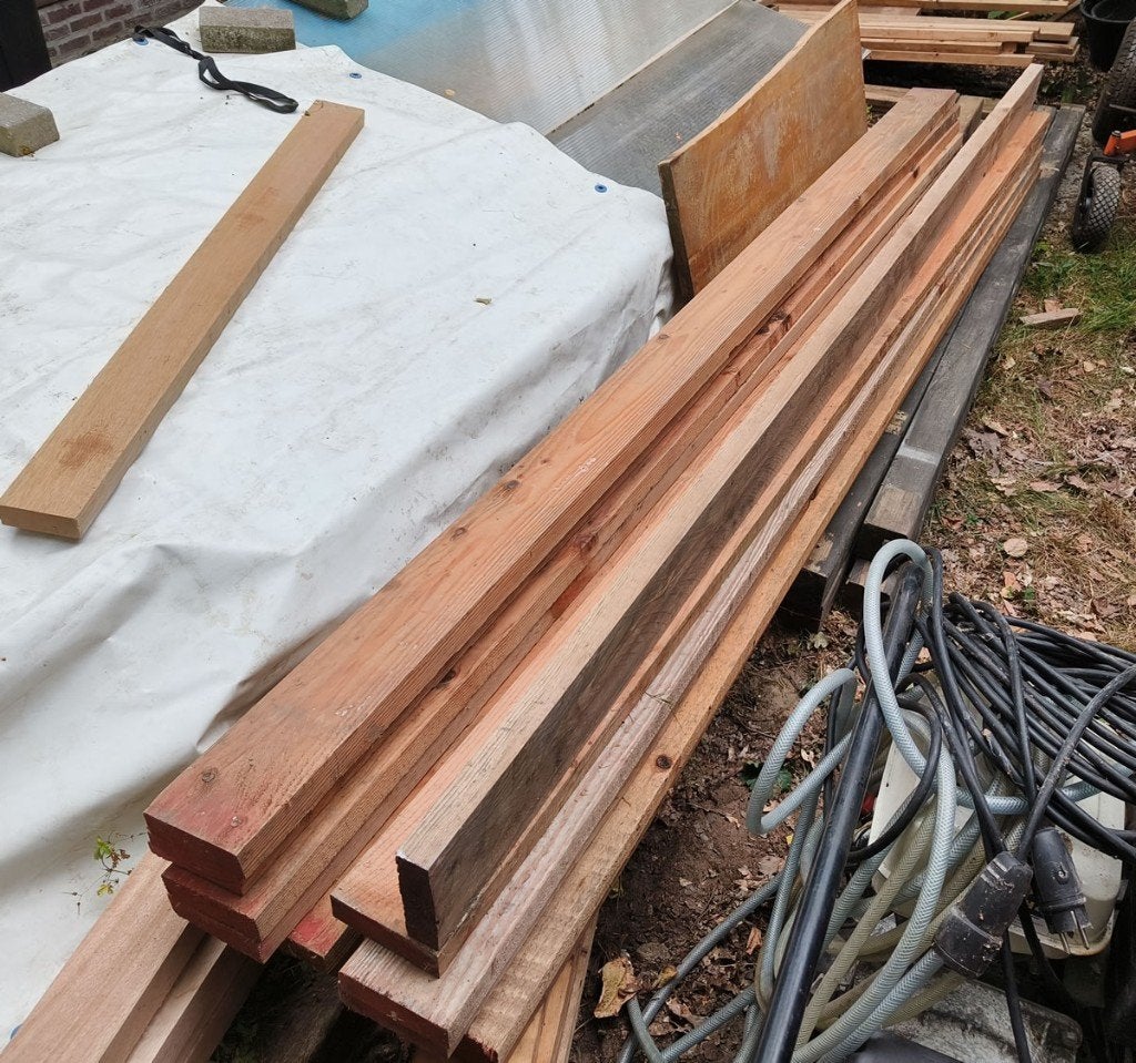 Houten balken en planken, Ophalen