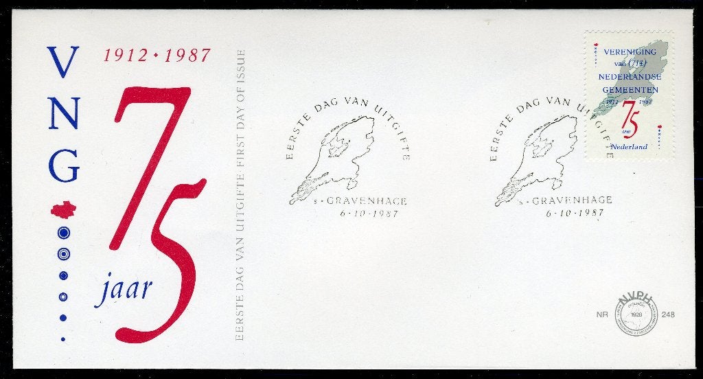 NEDERLAND E248 FDC 1987 - Ver. van Ned. Gemeenten, Verzenden, Na 1940, Gestempeld