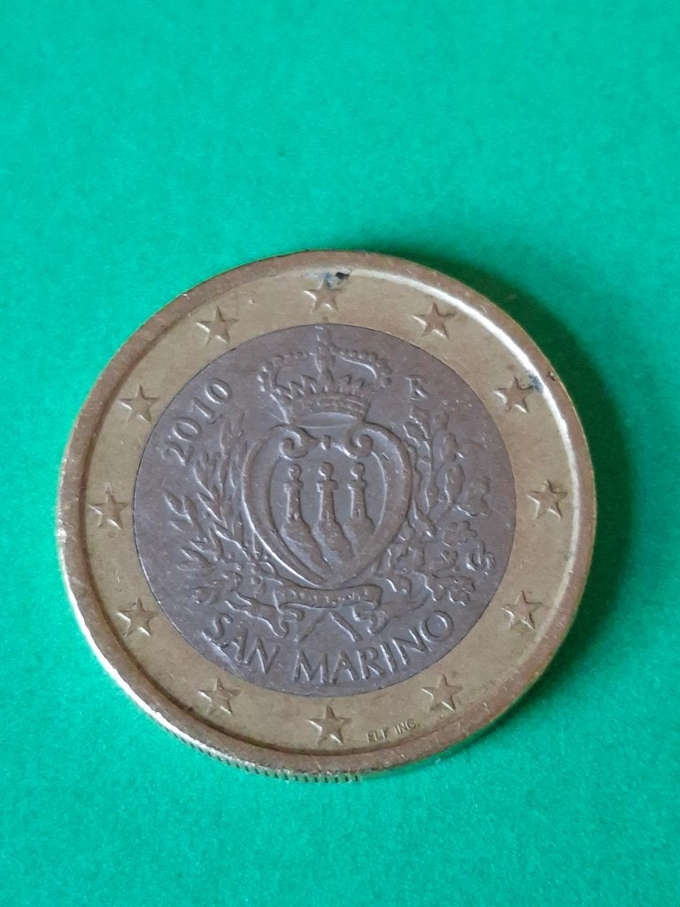 2010 Saint-Marin 1 euro, rare, Envoi, Saint-Marin, 1 euro, Monnaie en vrac