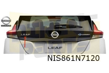 Nissan Leaf  achterklepembleem tekst ''Leaf''  Origineel!, -, Verzenden, -, Nieuw
