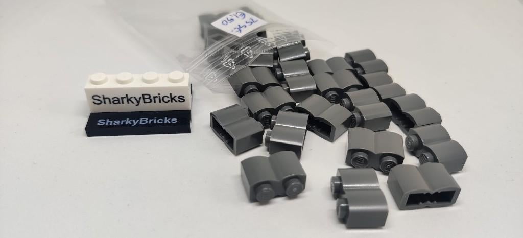 Lego Palisade Brick 1x2 Donkergrijs per 25 stuks (Nieuw), Overige thema's, Lego, Nieuw, Ophalen of Verzenden