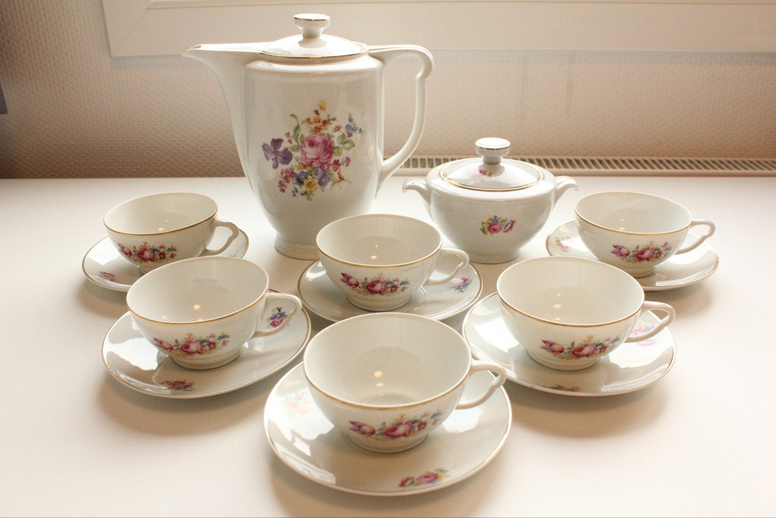 Service à thé vintage en porcelaine Ćmielów — Made in Poland, Enlèvement