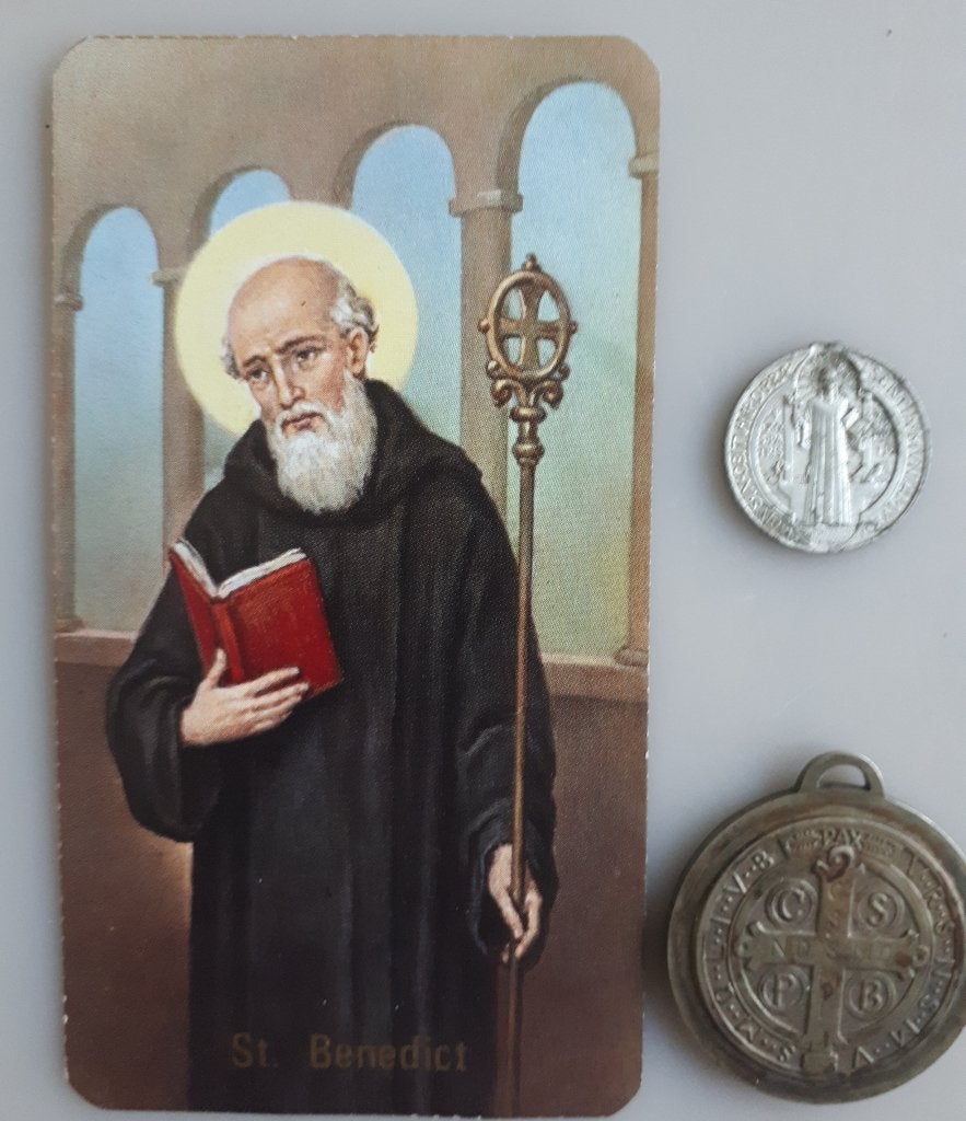 OUD SANCTJE: SINT BENEDICTUS +2  Bened. MEDAILLES. Ref.R 38, Verzamelen, Ophalen of Verzenden, Zo goed als nieuw, Overige typen