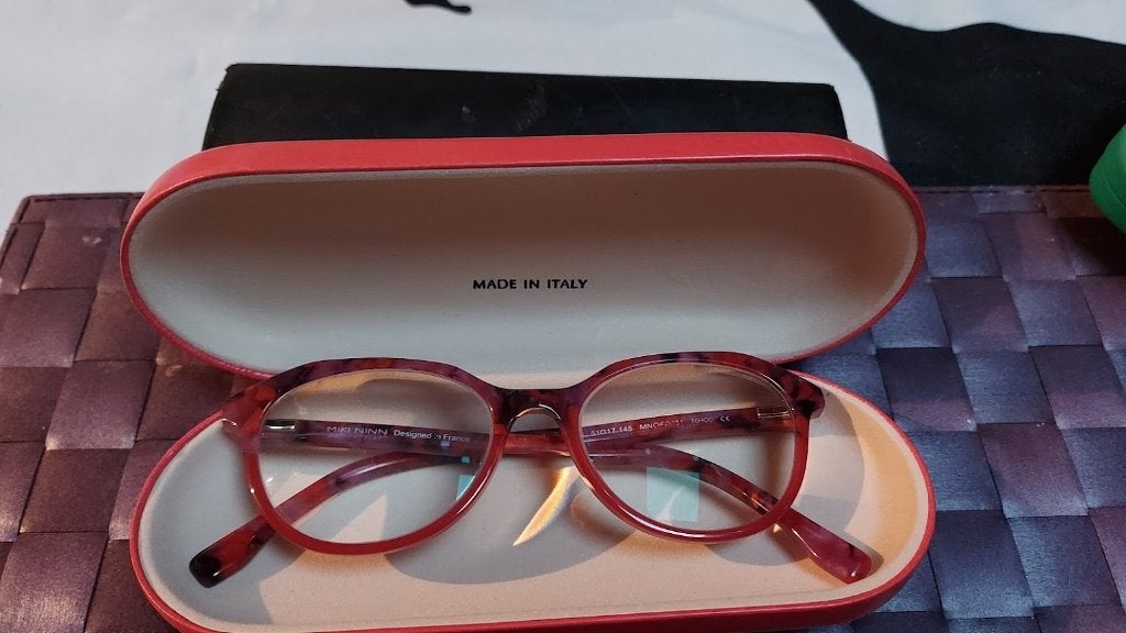 Montuur van Miki Ninn, rood, met etui, nieuwstaat, Ophalen, Zo goed als nieuw, Rood