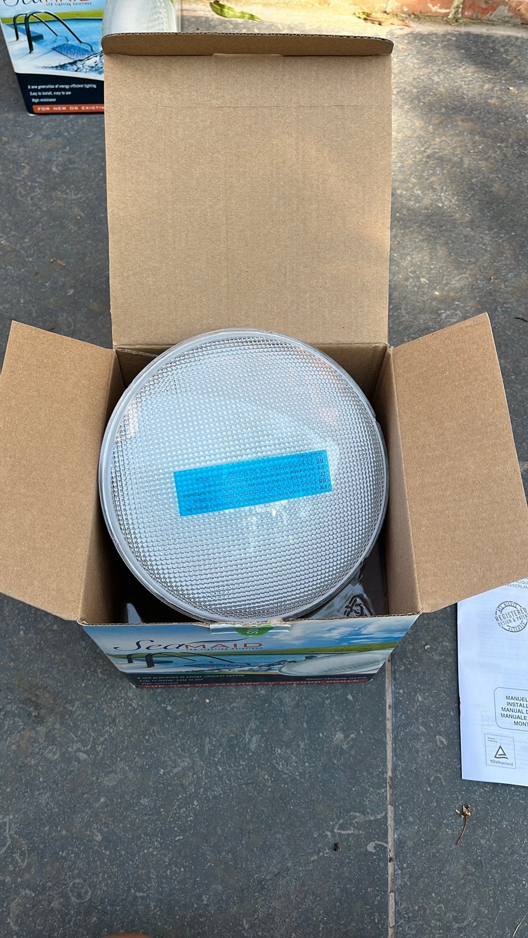 Gloed nieuwe Sea Maid zwembadlamp, Ophalen, Zo goed als nieuw
