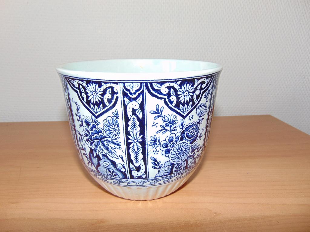 Bloempot Delfts Blauw 14 x 11 cm, Tuin en Terras, Rond, Ophalen of Verzenden, Zo goed als nieuw, Balkon