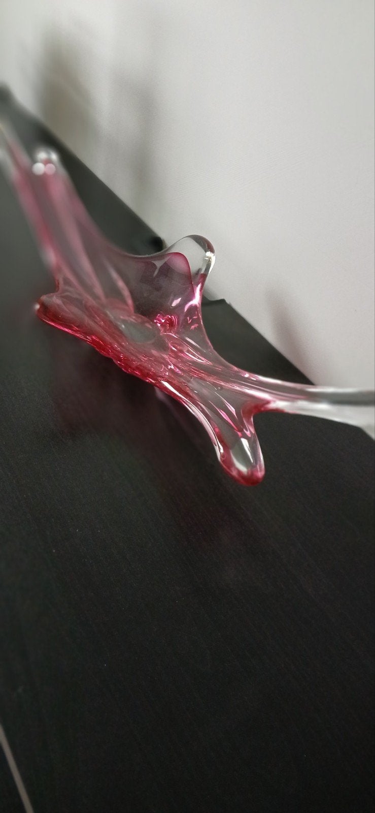 Grote handgebaren design glazen schaal 60cm vintage, Antiek en Kunst, Antiek | Glaswerk en Kristal, Ophalen