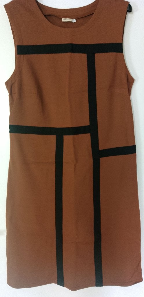 Jurk zonder mouwen, Avalanche, bruin + zwart  maat 40, Kleding | Dames, Maat 38/40 (M), Bruin, Nieuw, Ophalen of Verzenden