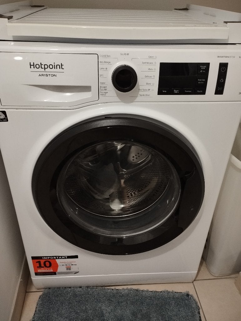 Lave linge Hotpoint 9kg, Electroménager, 8 à 10 kg, Enlèvement, Comme neuf