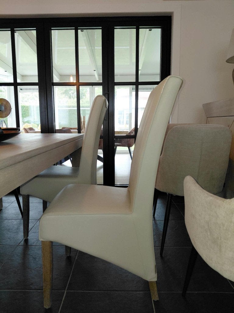 luxestoelen Henders & Hazel gratis weg 10 stuks ,9890 gavere, Huis en Inrichting, Gebruikt, Wit, Landelijk, Vijf, Zes of meer stoelen