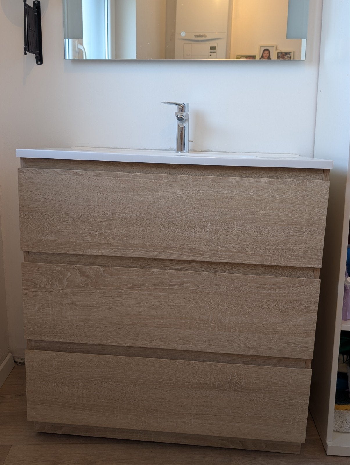 Meuble de salle de bain X2O, modèle Linie chêne blanc, 25 à 50 cm, Moins de 100 cm, Meuble lavabo, Comme neuf