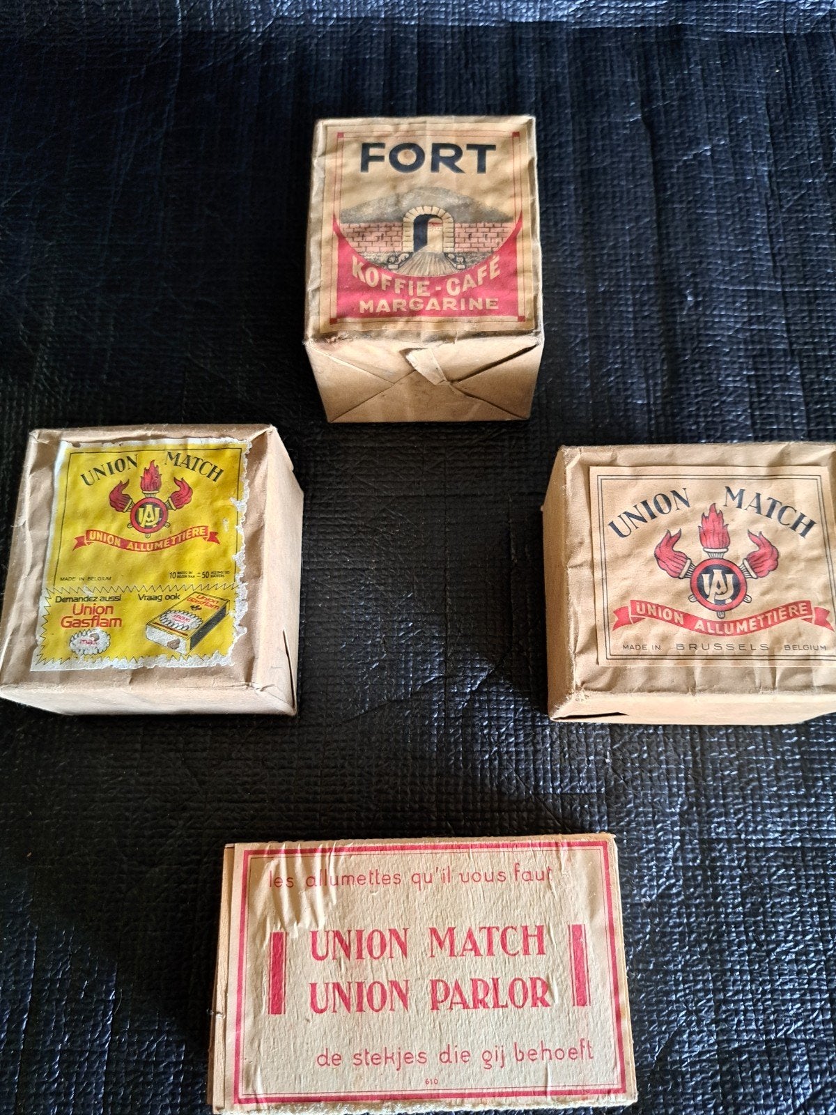 Vintage Lot Union Match Lucifers & Fort Margarine Wikkel, Ophalen of Verzenden, Zo goed als nieuw, Luciferdoosjes of -merken