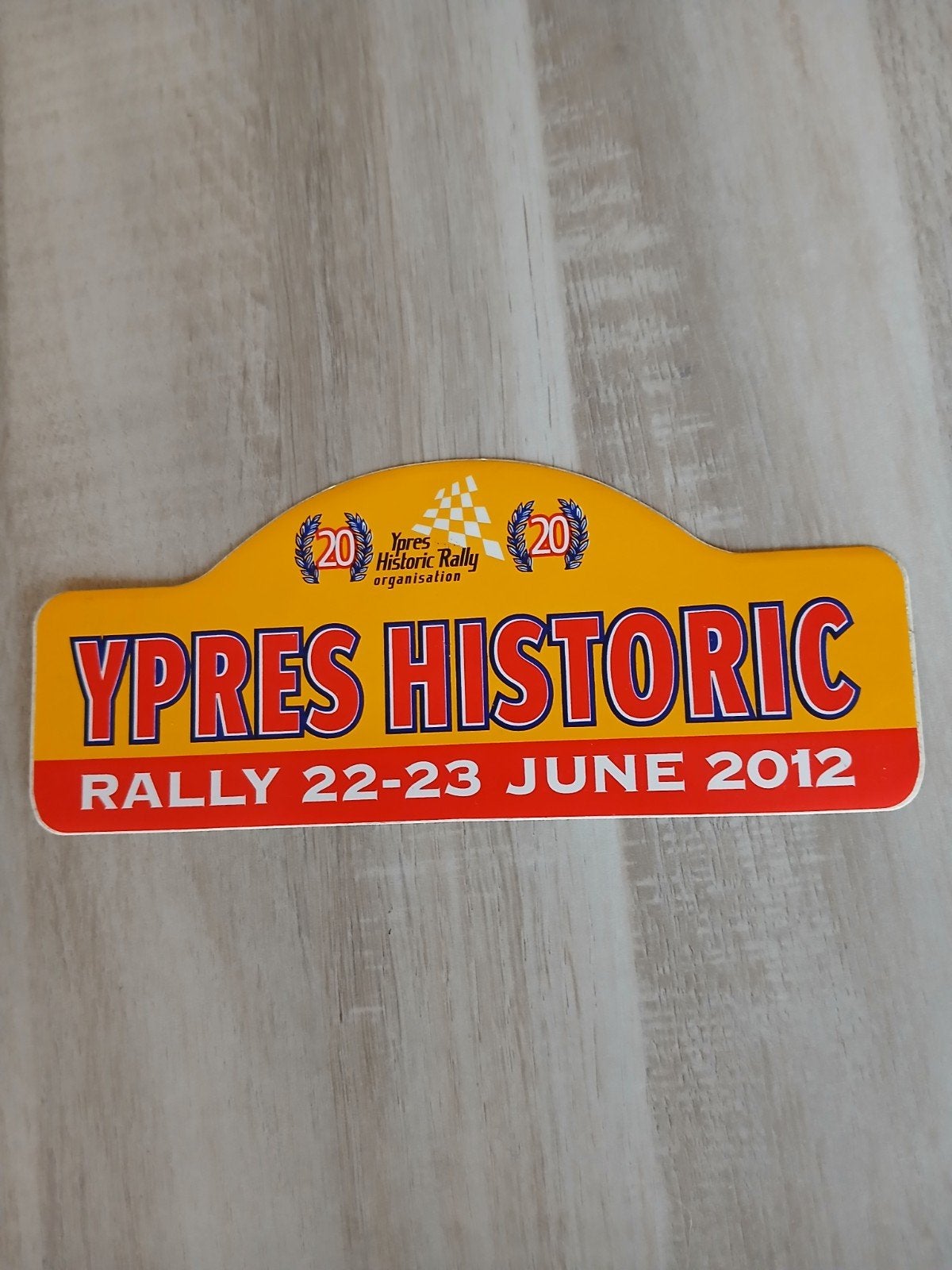 Sticker Ypres Historic rally 2012, Ophalen of Verzenden, Zo goed als nieuw
