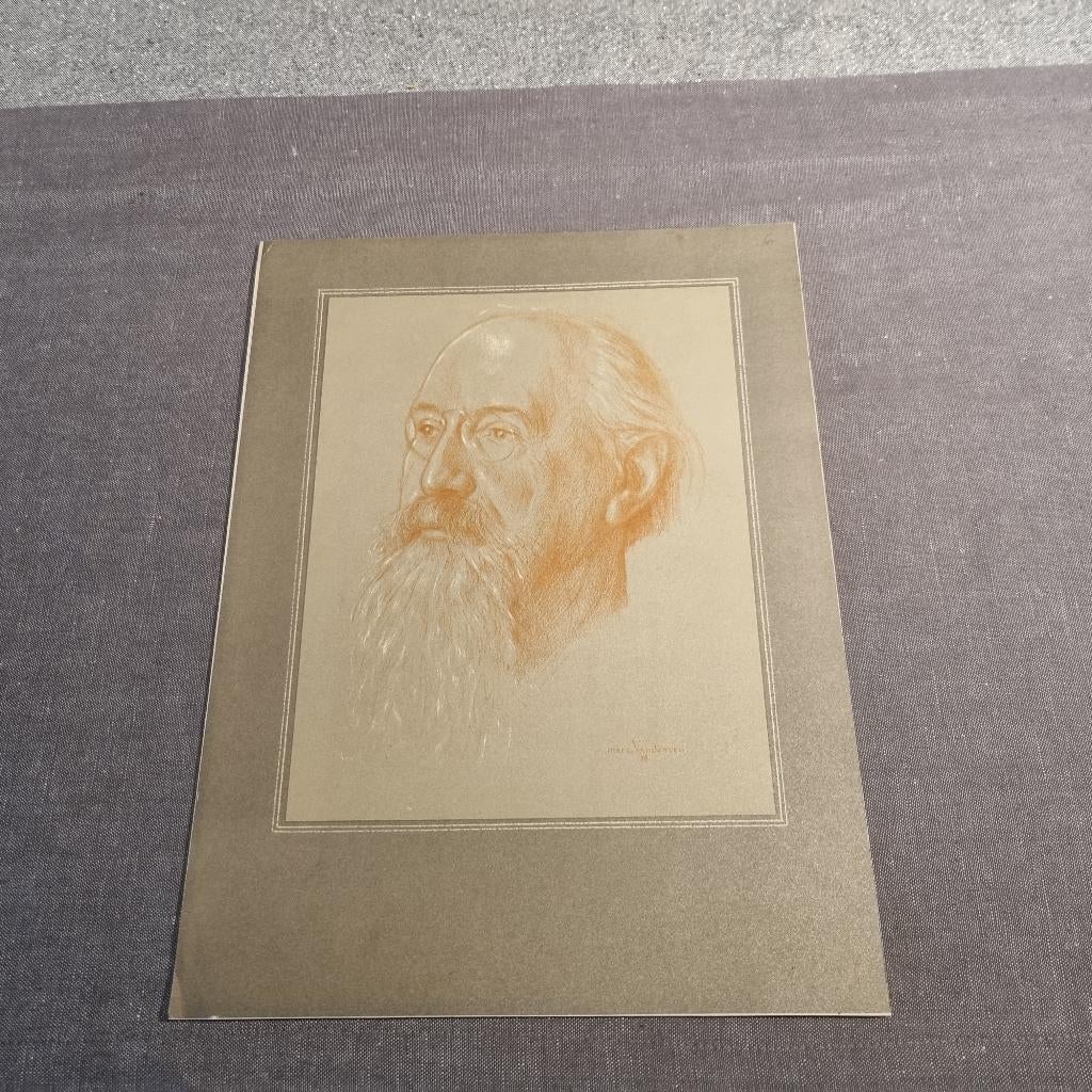 Ets  / print van Marc Vandenven '50, Antiek en Kunst, Kunst | Etsen en Gravures, Ophalen of Verzenden, Portret, Ets, 1950 - 1999