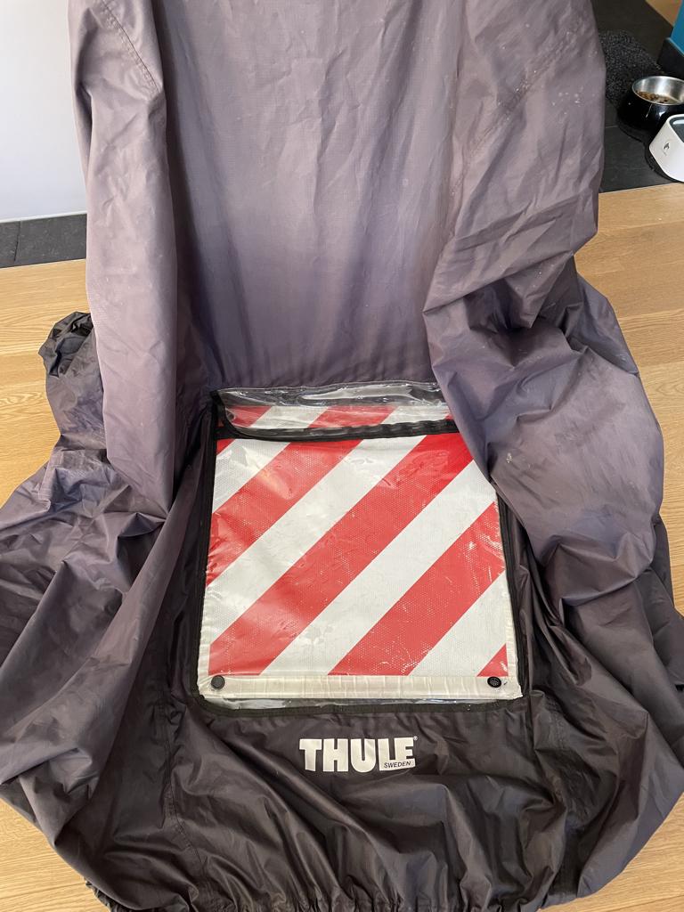fietshoes Thule met gevarenbord, Caravans en Kamperen, Mobilhome-accessoires, Ophalen, Gebruikt