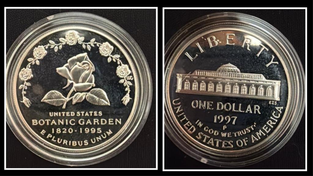 1 Dollar Botanic Garden zilveren munt, Postzegels en Munten, Ophalen of Verzenden, Zilver