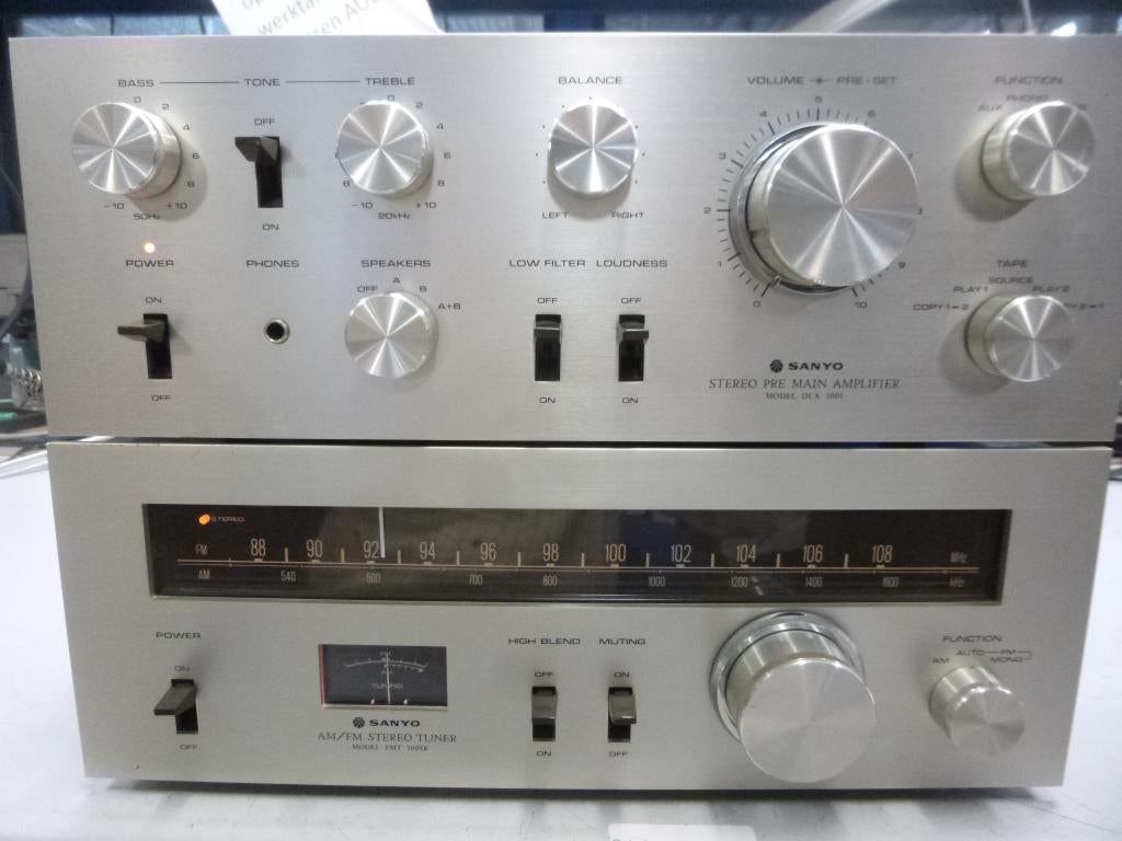 Sanyo Tuner+versterker, Audio, Tv en Foto, Versterkers en Ontvangers, Gebruikt, Stereo, Minder dan 60 watt, Overige merken, Ophalen