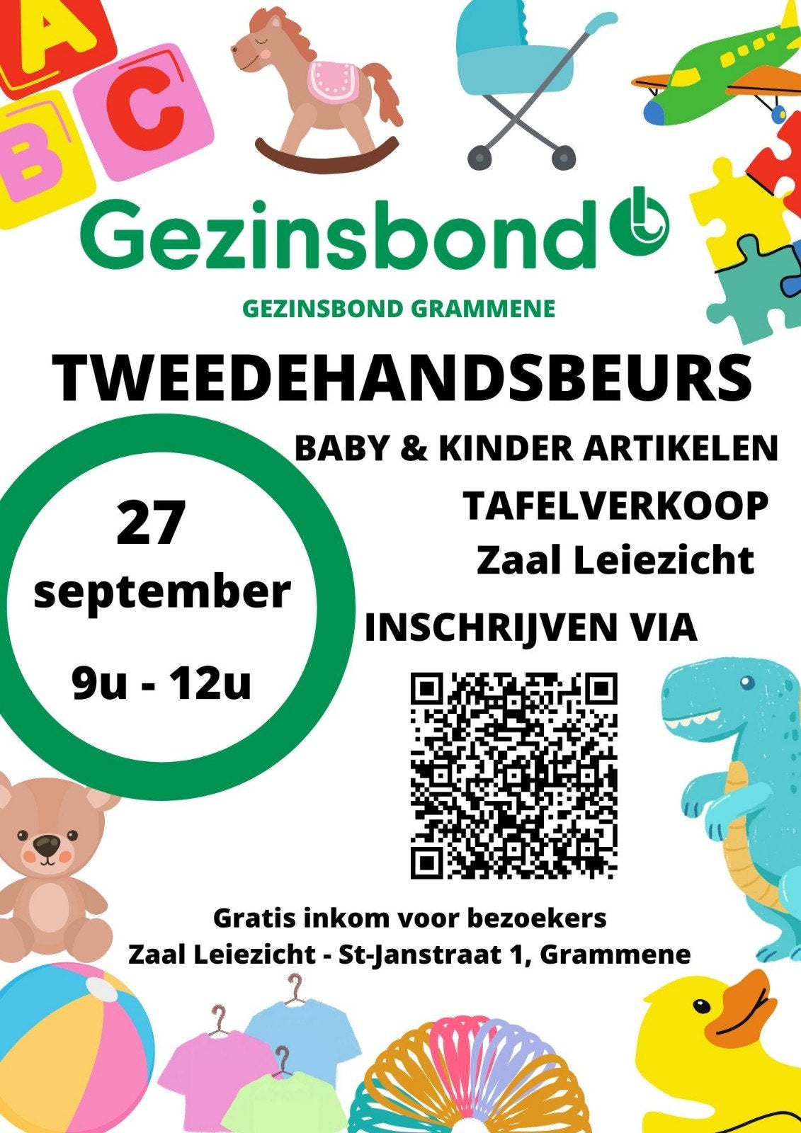 Tweedehandsbeurs Gezinsbond, Enfants & Bébés, Vêtements de bébé | Autre, Enlèvement