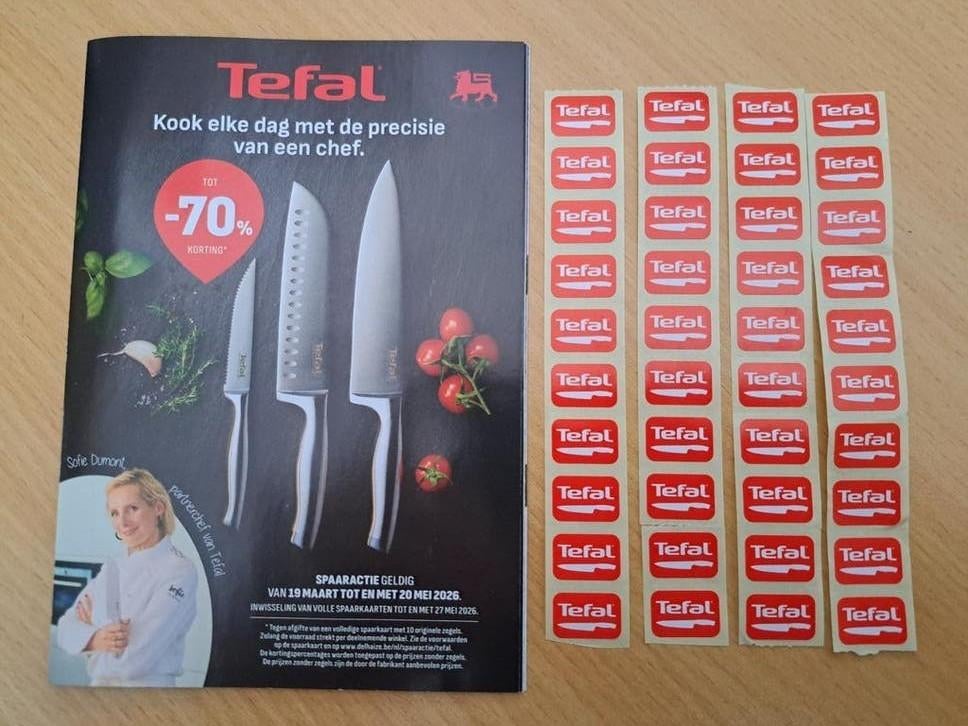 40 spaarzegels TEFAL Delhaize, Verzamelen, Ophalen