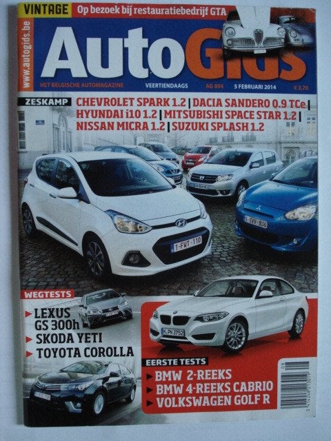 AutoGids 894 Lexus GS 300h/VW Golf R/Skoda Yeti/Dacia Sander, Envoi, Comme neuf, Général