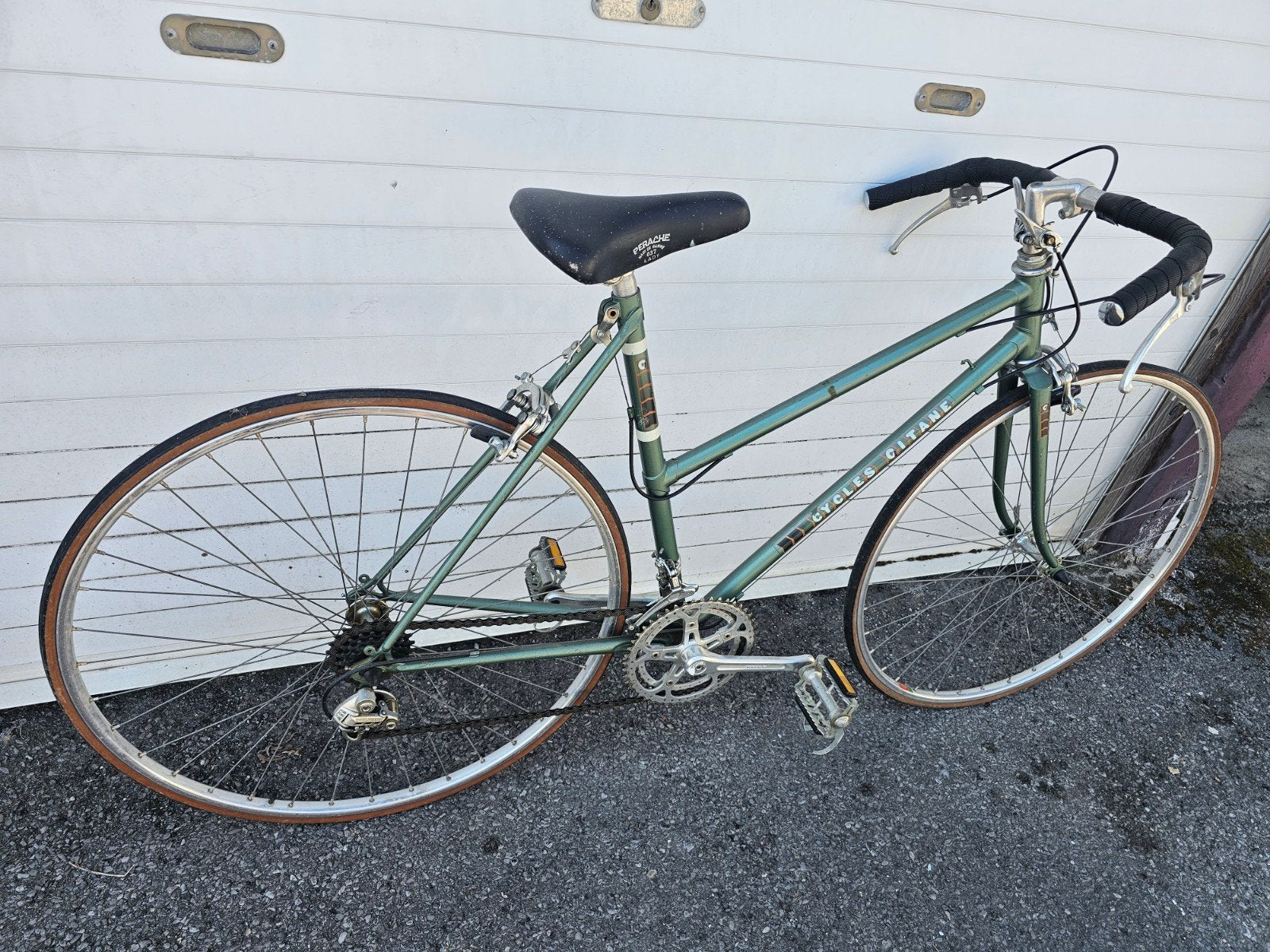 ​Vintage "Cycles Gitane" mixte fiets ('70), Fietsen en Brommers, Ophalen, Gebruikt, 10 tot 15 versnellingen, Velgrem
