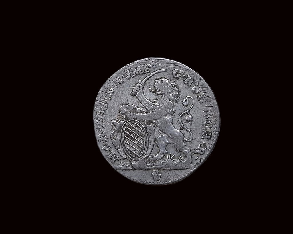 Escalin van Marie Thérèse uit 1752 Antwerpen, Ophalen of Verzenden, Zilver, Zilver