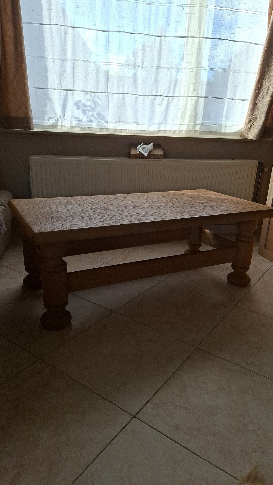 eiken salon tafel volledig afgescheurd., Huis en Inrichting, Ophalen