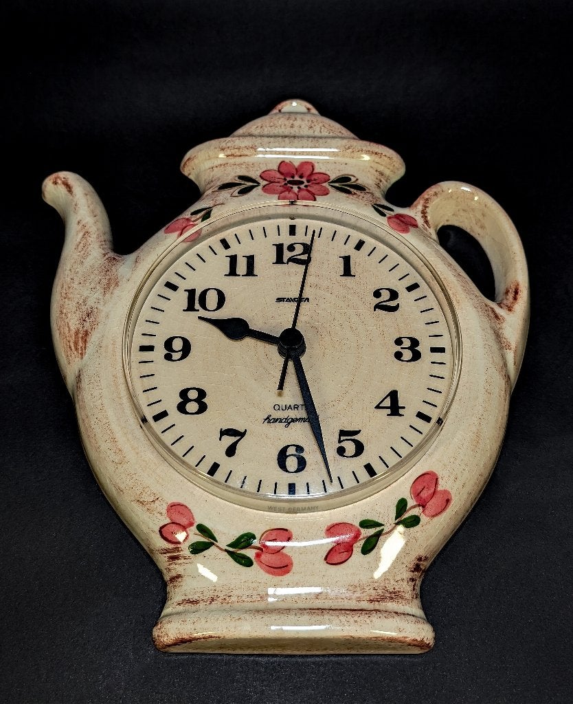 Horloge murale Vintage "Tea Time", Antiquités & Art, Enlèvement ou Envoi