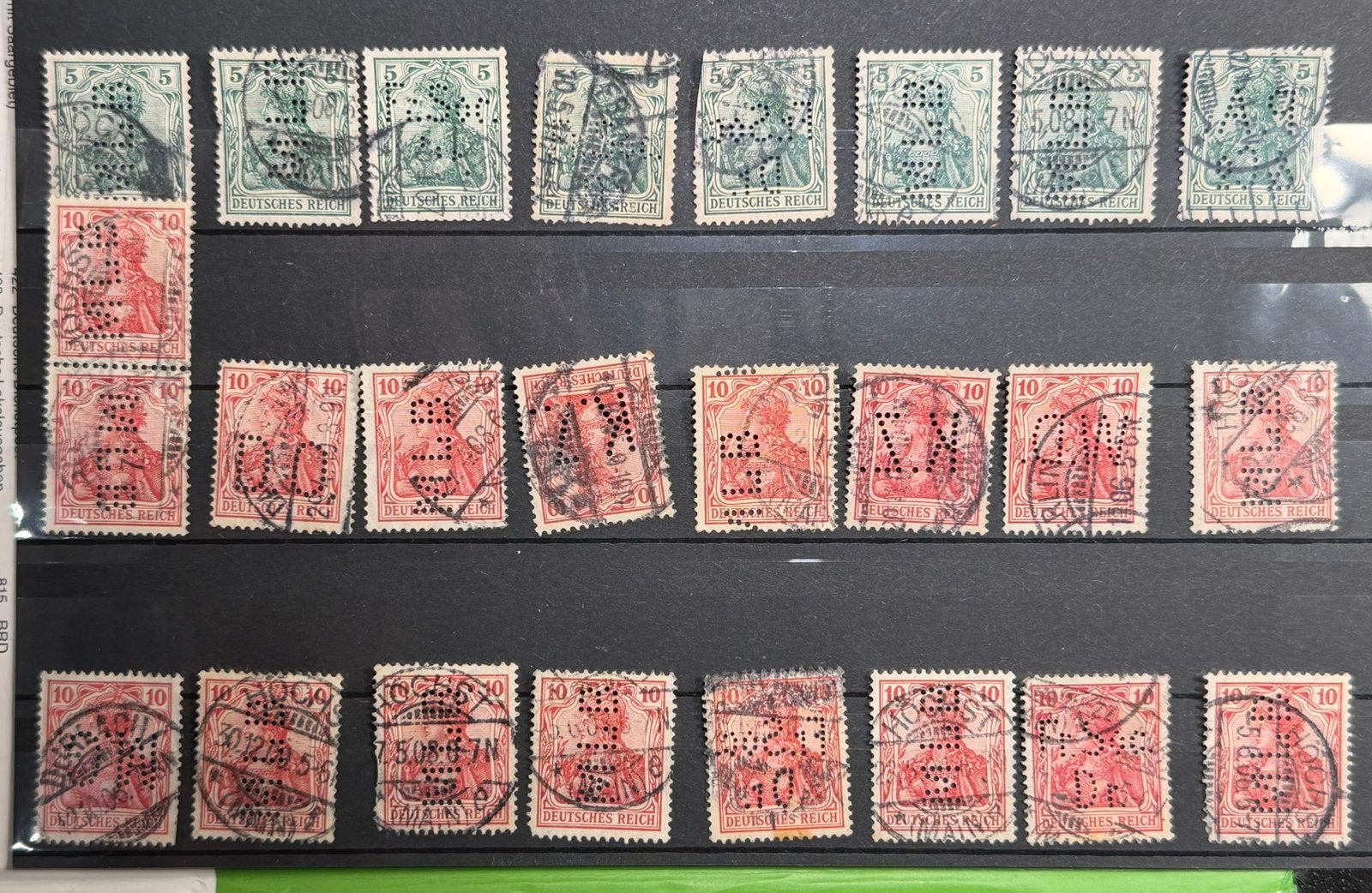 Duitse Rijk lotje perfins, Ophalen of Verzenden