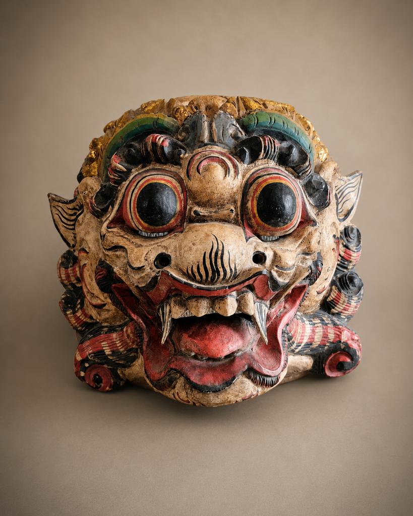 Balinese maskers (jaren '70) – Barong & Rangda, Antiek en Kunst, Ophalen of Verzenden