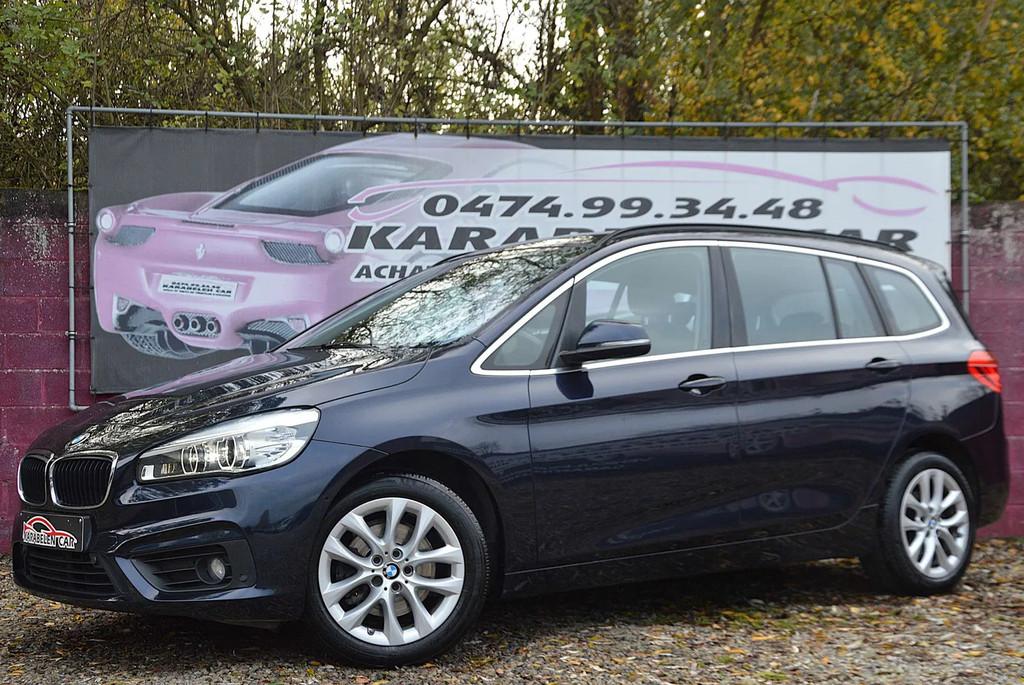 BMW 2 Serie Tourer 218 D Gran 7PL NAV CAM CLIM CRUIS 65.170K, Auto's, Stof, 4 cilinders, Blauw, 7 zetels