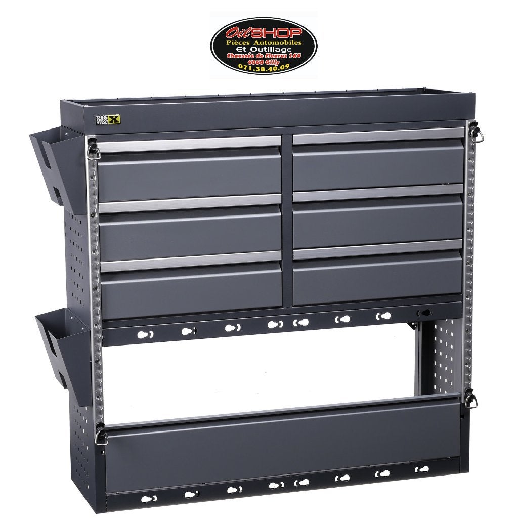 Armoire encastrable universelle pour fourgon 6 tiroirs, Ophalen, Nieuw