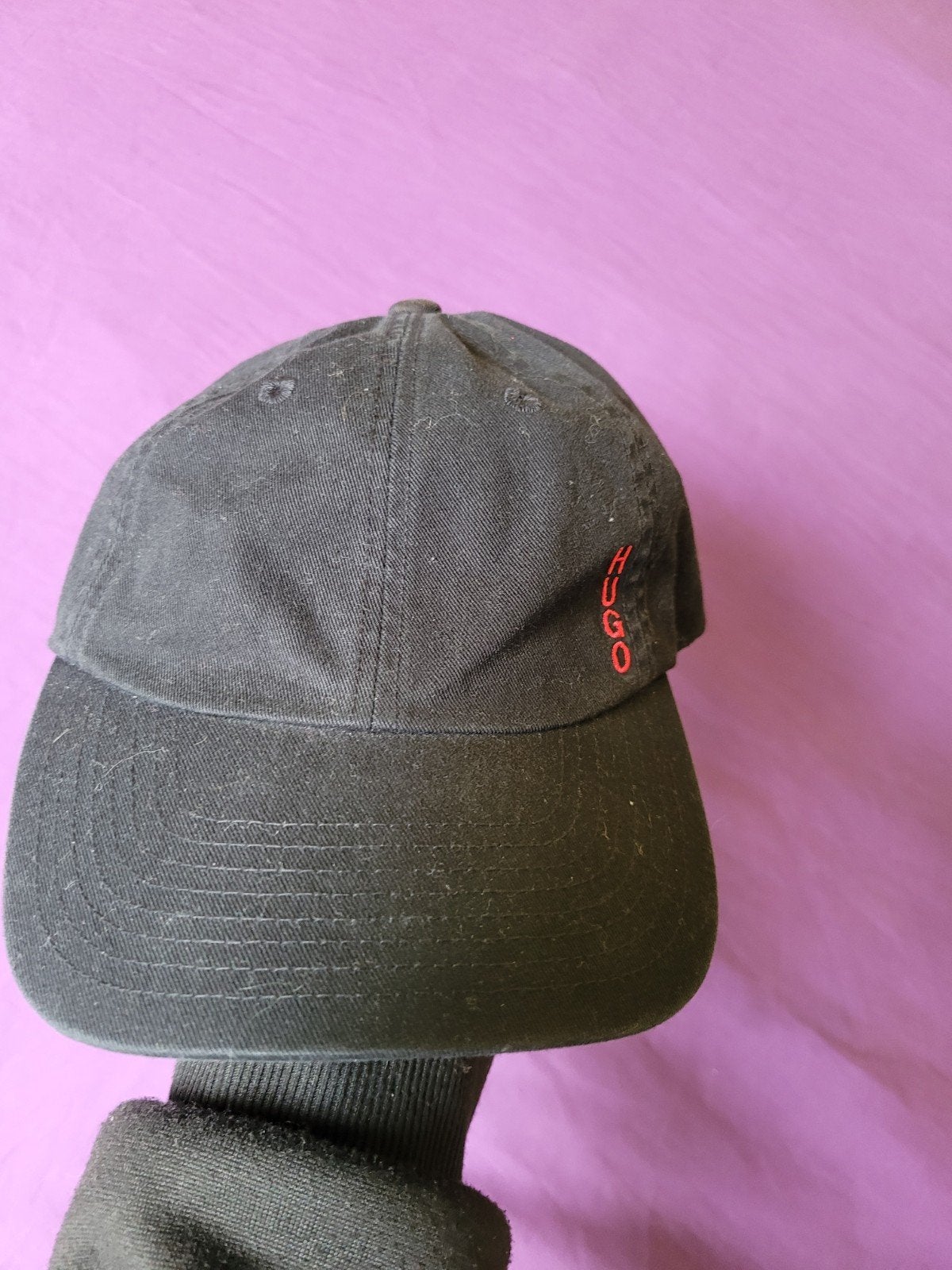 Originele HUGO (Hugo Boss) Pet – Zwart met Rood logo, Hugo Boss, One size fits all, Ophalen of Verzenden, Pet