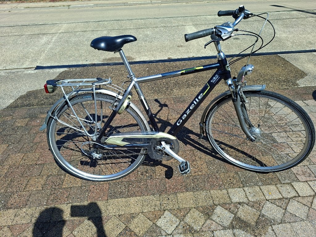 Gazelle herenfiets, Ophalen, Gebruikt, Velgrem, Versnellingen