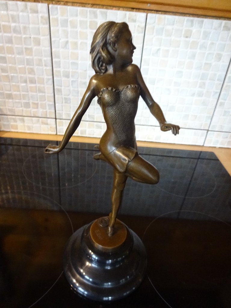 BRONZE FEMMININ., Antiquités & Art, Enlèvement ou Envoi, Bronze