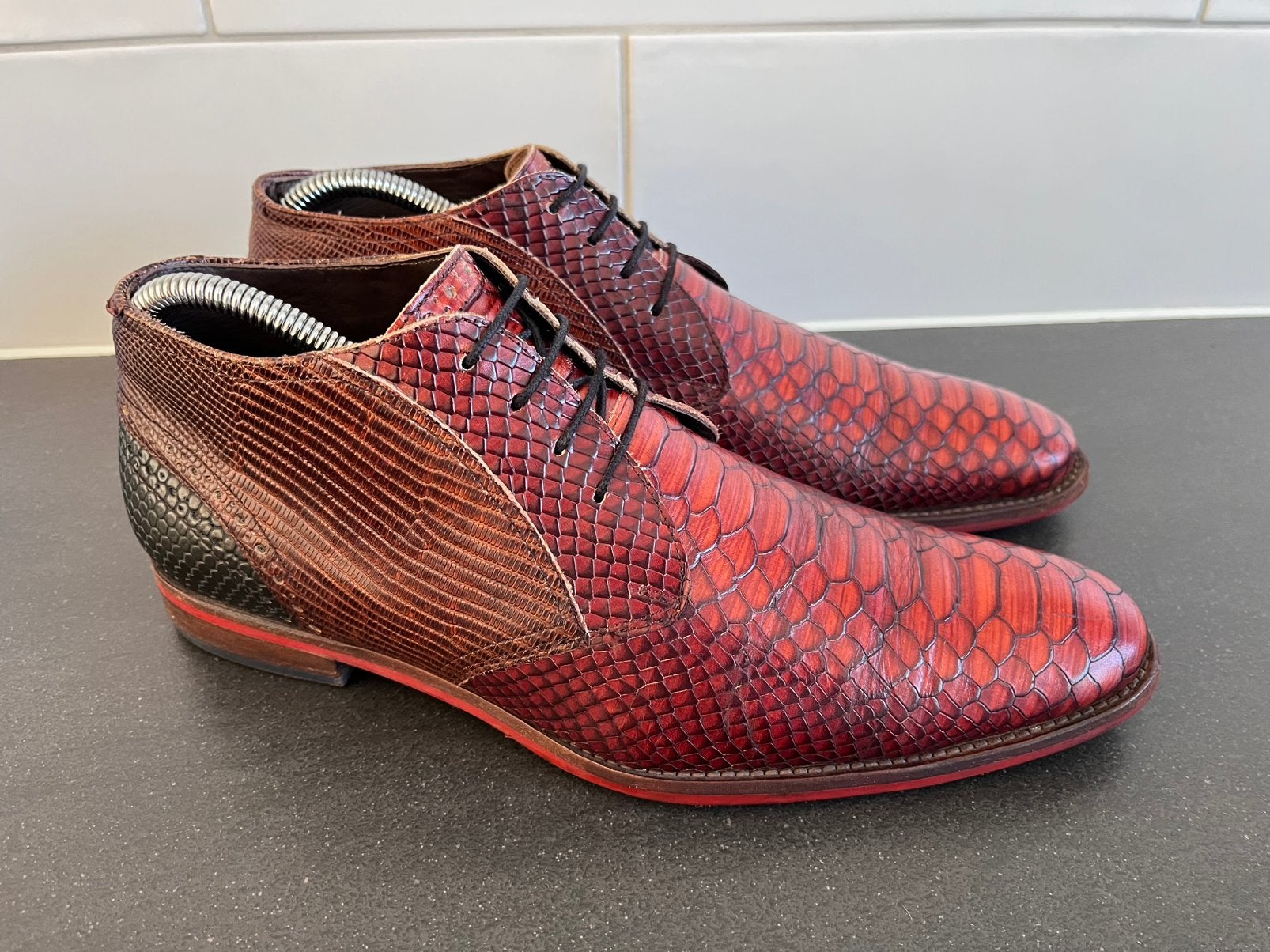 Floris van Bommel herenschoenen maat 7 / 41, Vêtements | Hommes, Enlèvement ou Envoi, Chaussures à lacets, Comme neuf, Brun