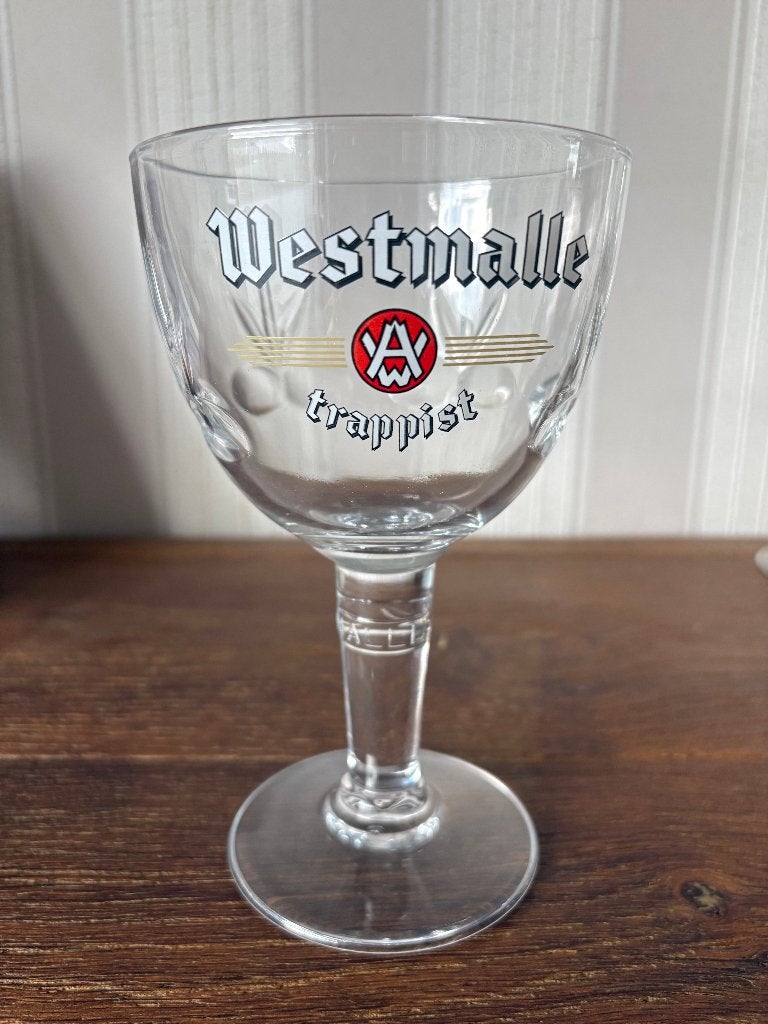 Ensemble de 9 verres à bière Westmalle Trappist originaux, Collections, Marques de bière, Neuf, Verre ou Verres, Autres marques