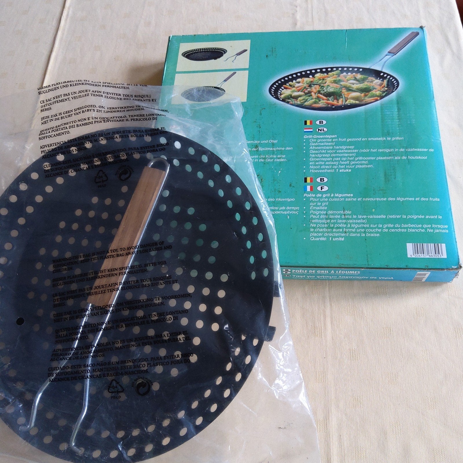 Barbecue grill- groentenpan., Poignée amovible, Enlèvement ou Envoi, Neuf, Émail