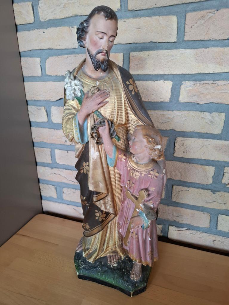STATUE ANCIENNE DE SAINT JOSEPH ET L’ENFANT JÉSUS, Enlèvement